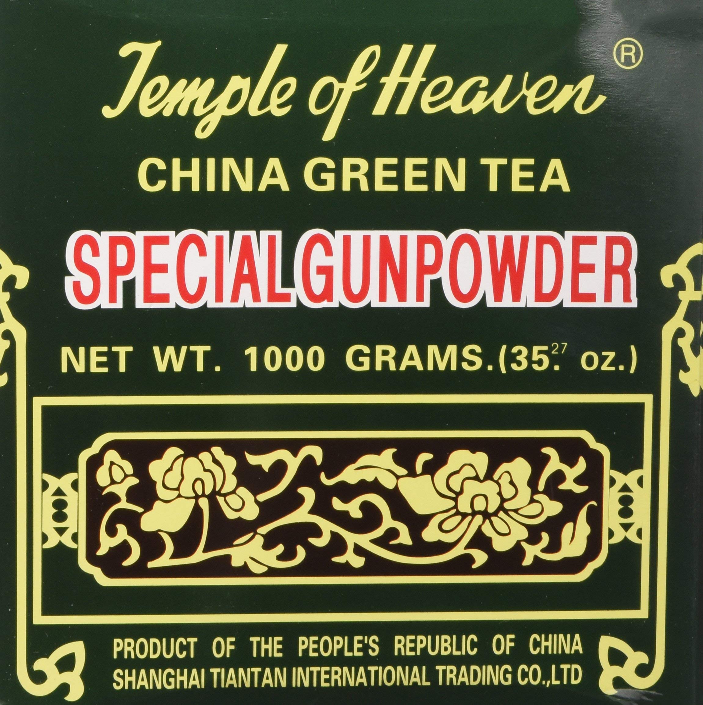 Premium Chinese Gunpowder Green Tea - 1 Kilo (1000g/35.27oz) Pack of 4 | 100% Authentic Loose Leaf Tea | Perfect for Daily Brewing, Iced Tea & Gift Giving