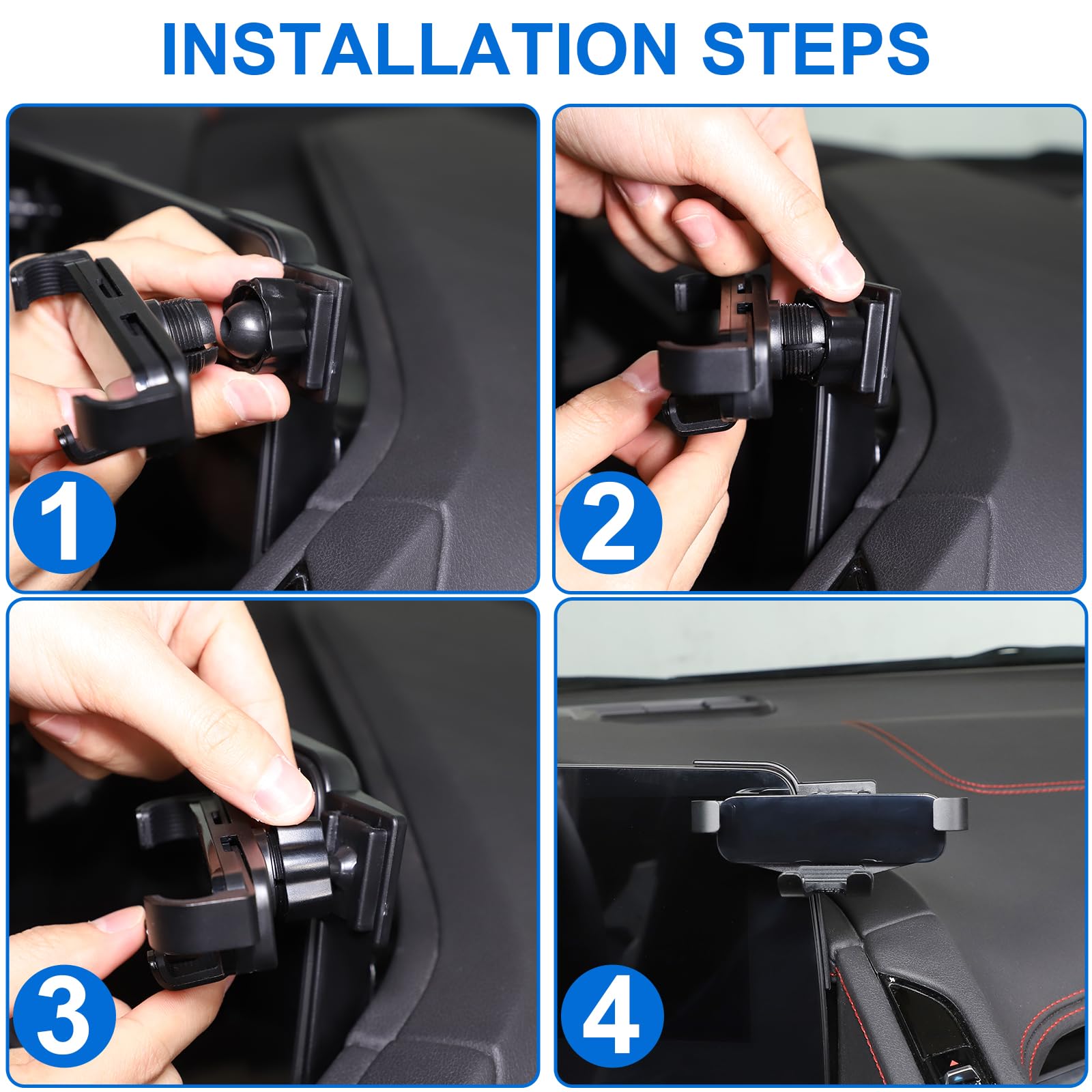 Chevrolet Corvette C8 Phone Mount 2020-2023 - Dashboard Car Holder for Navigation