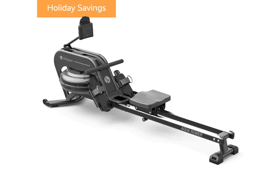 LifeSpan AquaVitae Water Rower - Premium Home Fitness Machine for Full-Body Workout | Perfect for Small Spaces, Cardio Training & Low-Impact Exercise