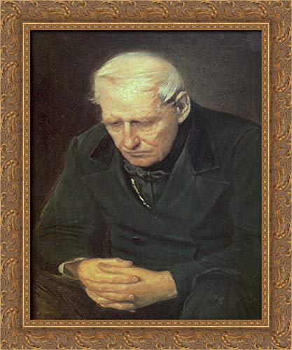 Vasily Perov 20x24 Gold Ornate Wood Framed Canvas Art - Classic Oil Painting Reproduction for Living Room, Bedroom & Office Decor