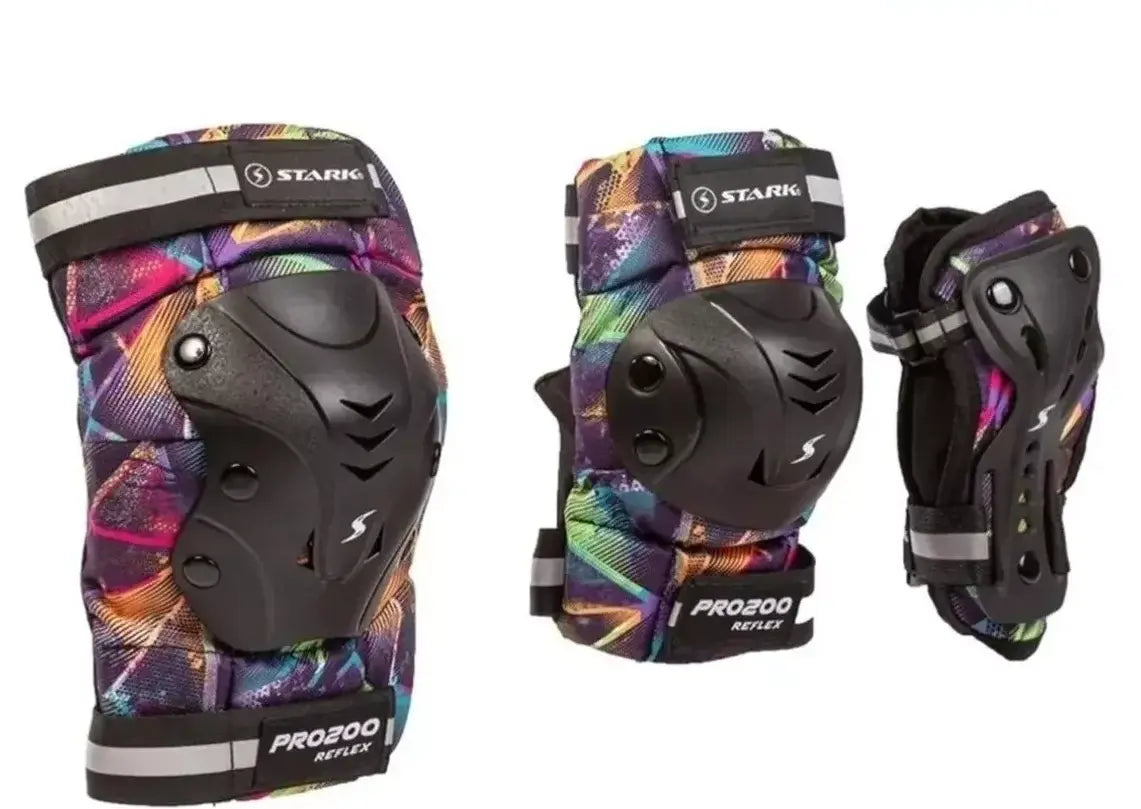 Stark Pro200 Retro Protective Gear Set - Durable Sports & Motorcycle Safety Equipment for Men & Women - Perfect for Skateboarding, Cycling, and Extreme Sports