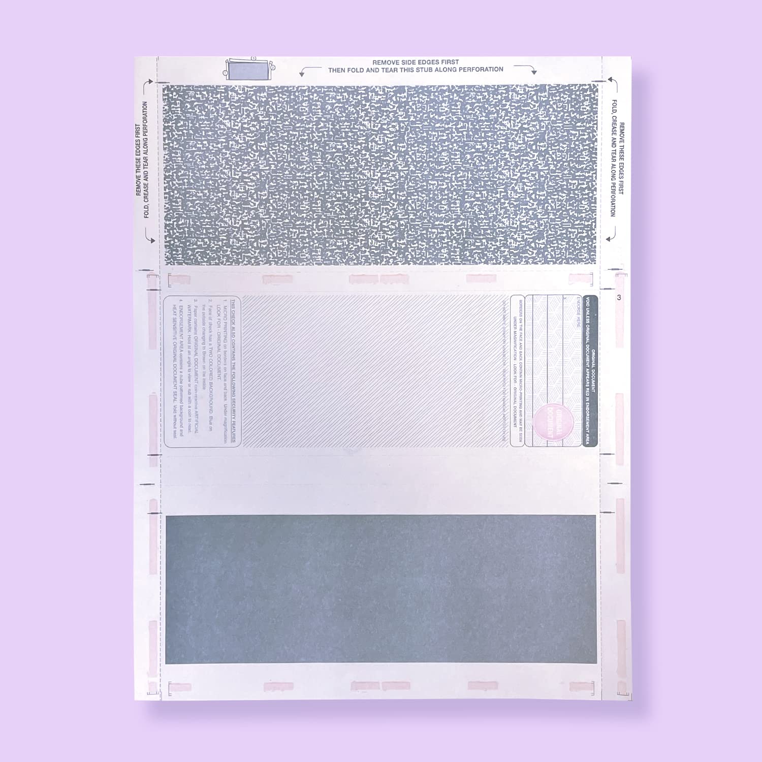 Compuchecks Pressure Seal Checks - Z Fold Self-Sealing Business Checks (8.5