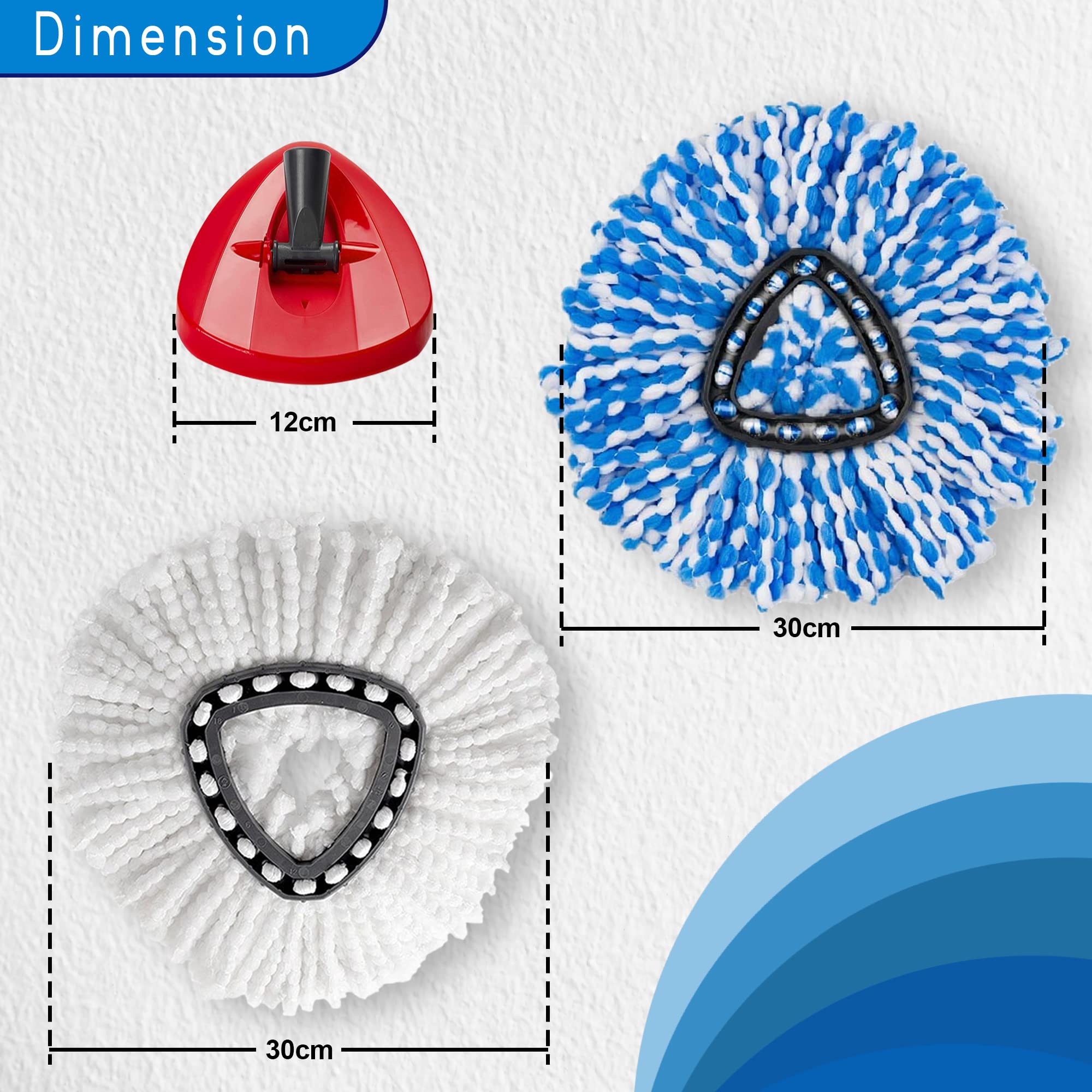 O-Cedar Mop Head Replacement – 4 Pack Durable & Machine Washable Spin Mop Heads with Triangle Base – Fits O-Cedar Mop, Spin Mop & Ocedar Mop – Perfect for Hardwood Floors, Tile & Kitchen Cleaning