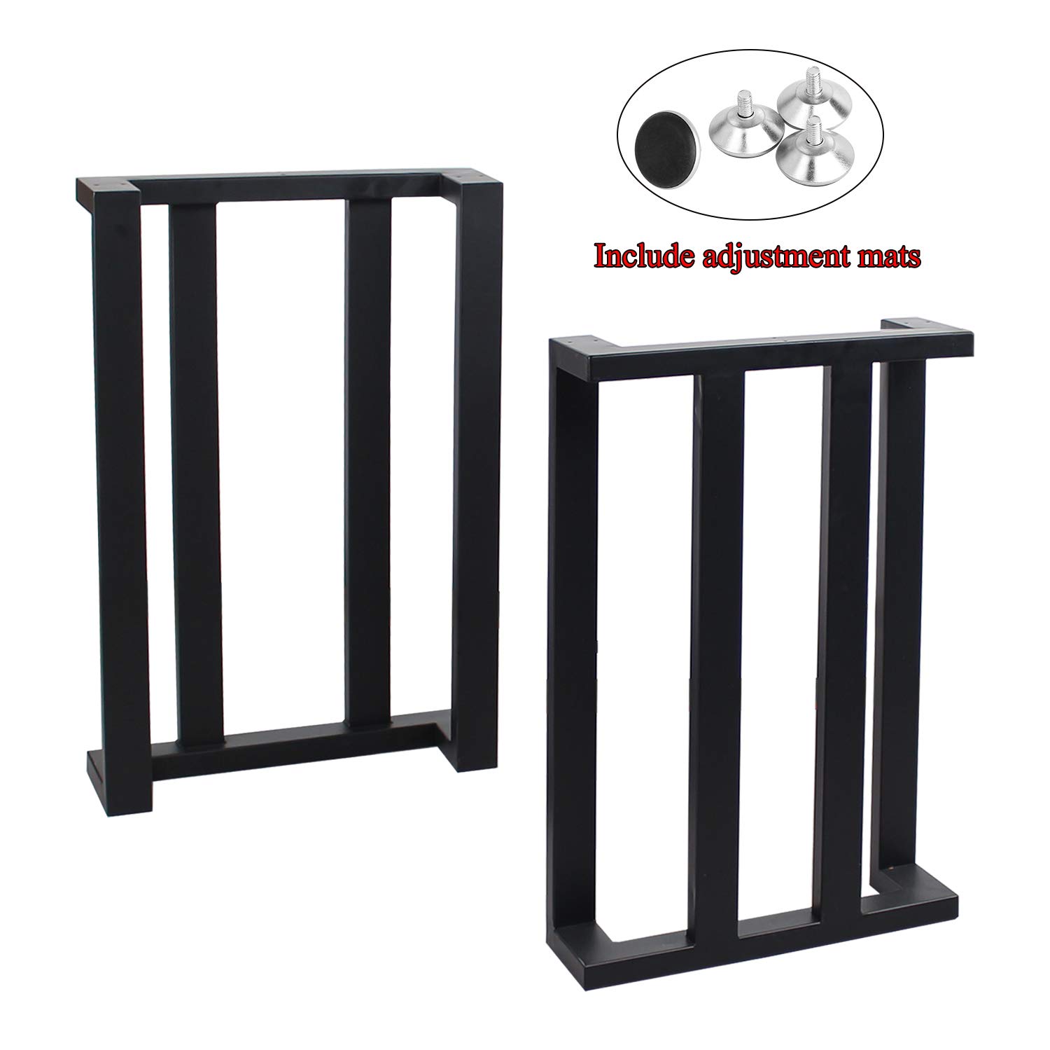 MBQQ 2-Pack Rustic C-Shaped Metal Table Legs - Heavy Duty Industrial Style Furniture Legs for DIY Desks, Dining Tables & Benches (28