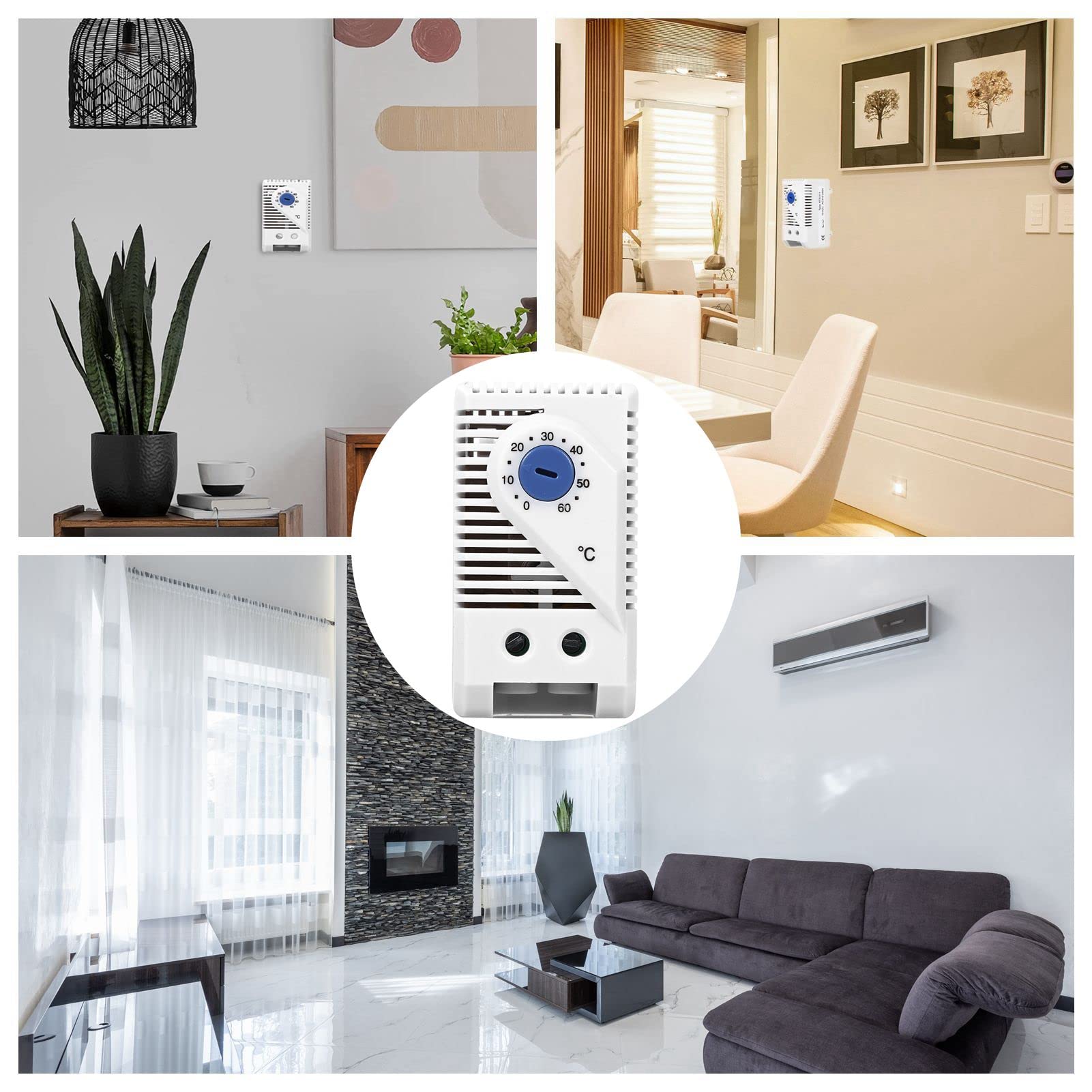 Durable Thermostat Switch & Temperature Controller for Filter Fan & Heater Control (KTS011) - Perfect for Greenhouse, Hydroponics & HVAC Systems