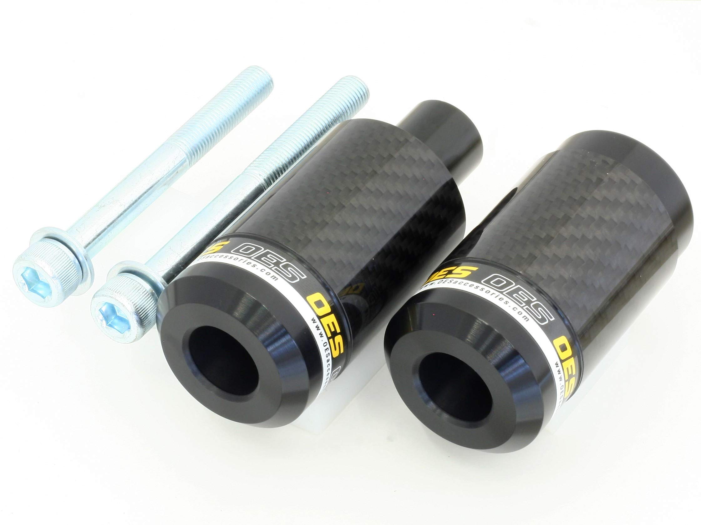 OES Carbon Frame Sliders for 2011-2025 Kawasaki ZX10R | Yellow | Enhanced Protection for Sport Bike Riders