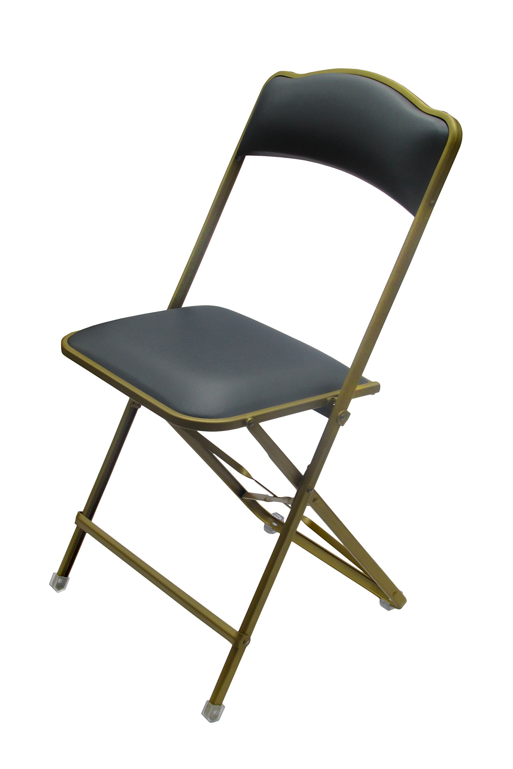 Premium Folding Chairs Set of 4 - Elegant Vinyl Cushion Seats for Weddings, Parties & Events - Space-Saving Compact Design with Sturdy Metal Frame - Perfect for Indoor/Outdoor Gatherings, Banquets & Home Storage