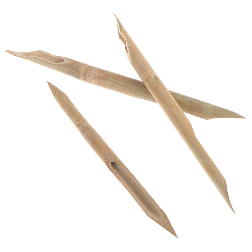 RLECS 3-Piece Bamboo Clay Sculpting Tools Set - Polymer Ceramic Shaping & Carving Kit for DIY Pottery, Ceramics, and Clay Art - Perfect for Beginners and Professional Artists (Home Studio & Classroom Use)