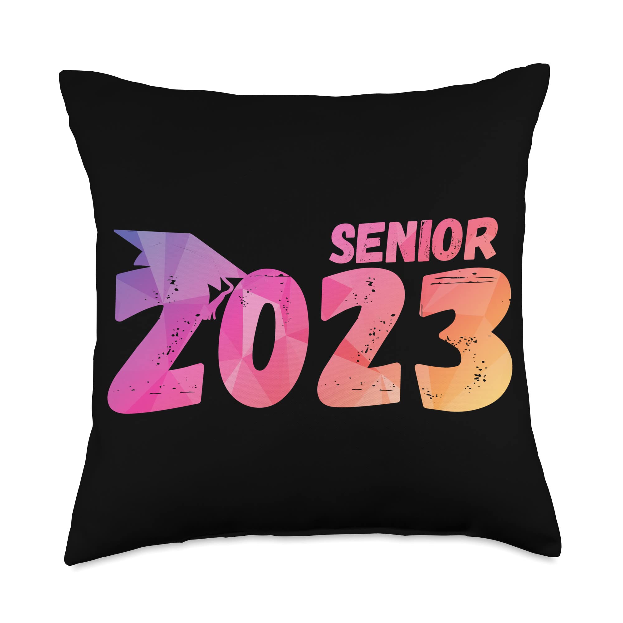 Class of 2023 Graduation Gifts - 18x18 Multicolor Throw Pillow for Senior Graduation Party Decor & College Dorm Room