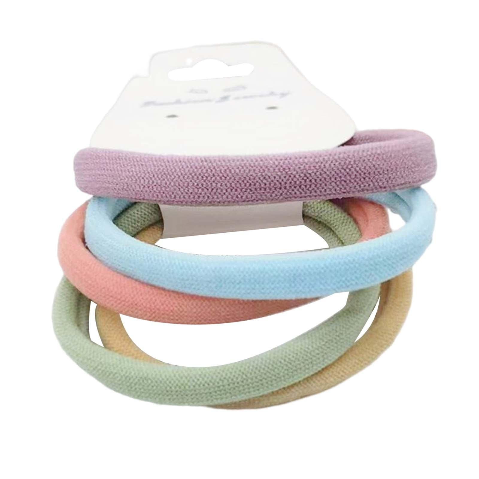 Perfeclan 5Pcs Soft Elastic Hair Ties for Women & Girls - Gentle Ponytail Holders for Straight & Thick Hair - Elegant Hair Bands for Daily Styling, Workouts & Casual Wear