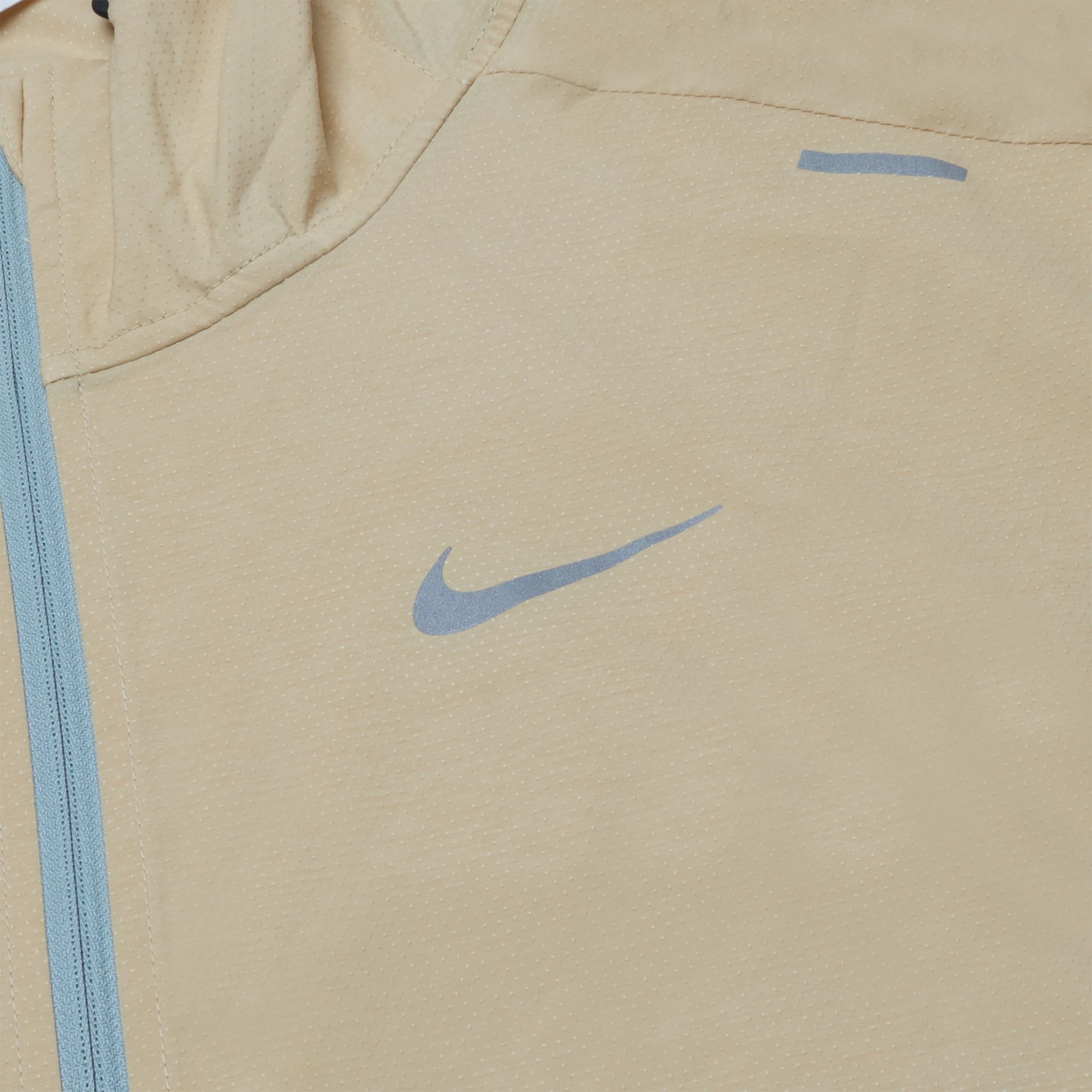 Nike Repel Packable Windrunner Jacket for Men & Women - Lightweight Water-Resistant Hooded Raincoat in Beige & Blue - Perfect for Hiking, Running & Outdoor Adventures