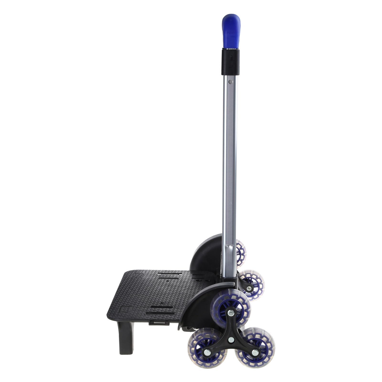 6-Wheel Foldable Aluminum Alloy Hand Cart - Portable Luggage Trolley for Students, Travel & School Backpacks - Perfect for Airports, Campuses and Daily Commutes