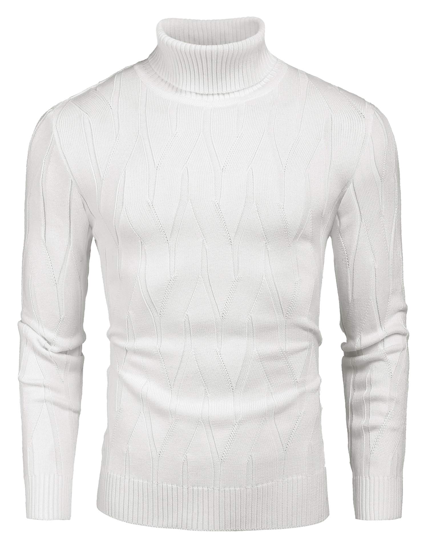 COOFANDY Men's Slim Fit Turtleneck Sweater - Long Sleeve Casual Knit Pullover for Winter, Fall & Spring | Warm Comfortable Office & Date Outfit | Perfect for Business Casual, Layering & Cold Weather Fashion