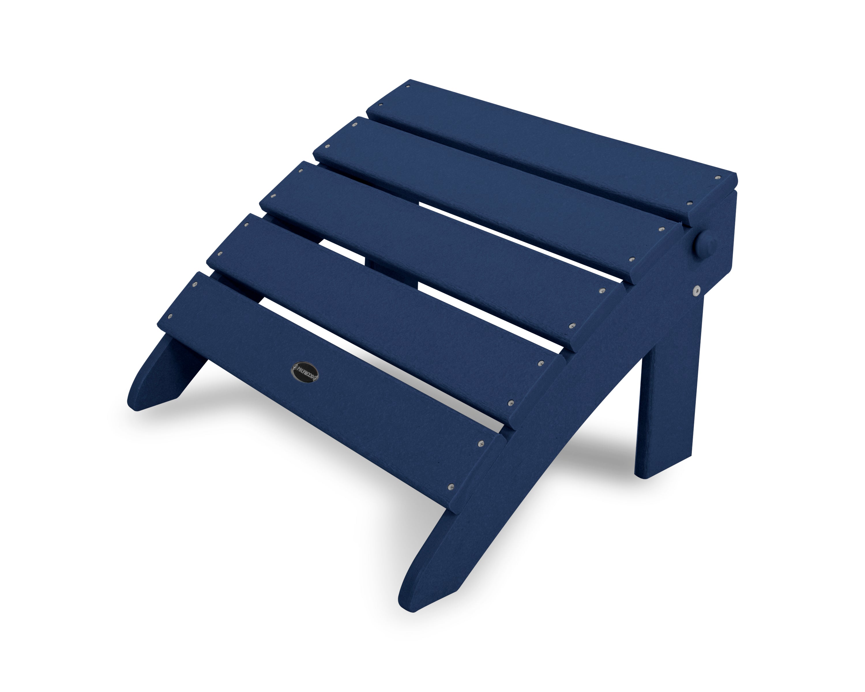 Premium POLYWOOD Classic Oversized Folding Adirondack Ottoman - Weather-Resistant Outdoor Furniture for Patio, Poolside & Garden Relaxation