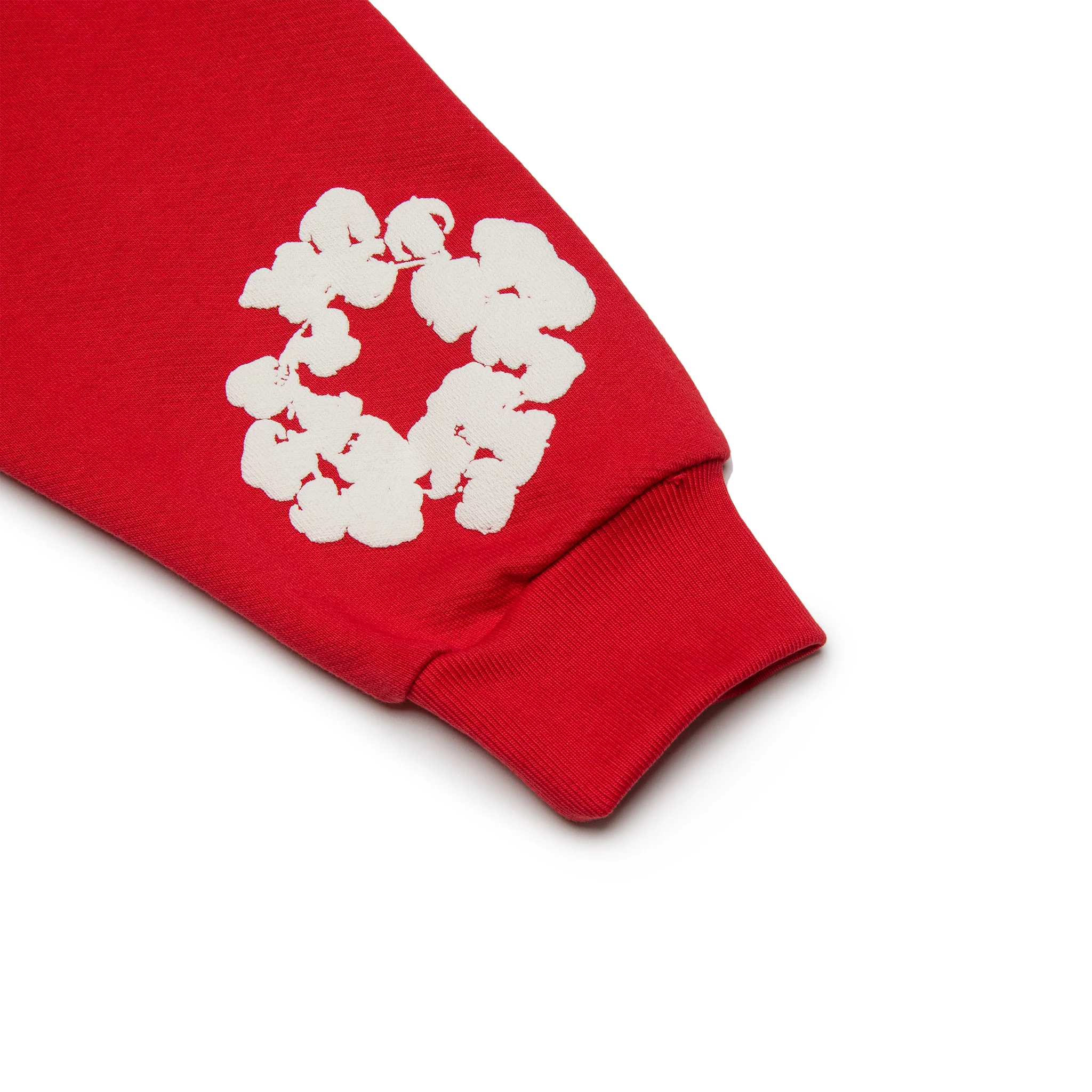 Denim Tears Cotton Wreath Red Hoodie - Streetwear Fashion Hooded Sweatshirt for Men & Women | Perfect for Urban Style, Casual Outfits and Hip-Hop Culture