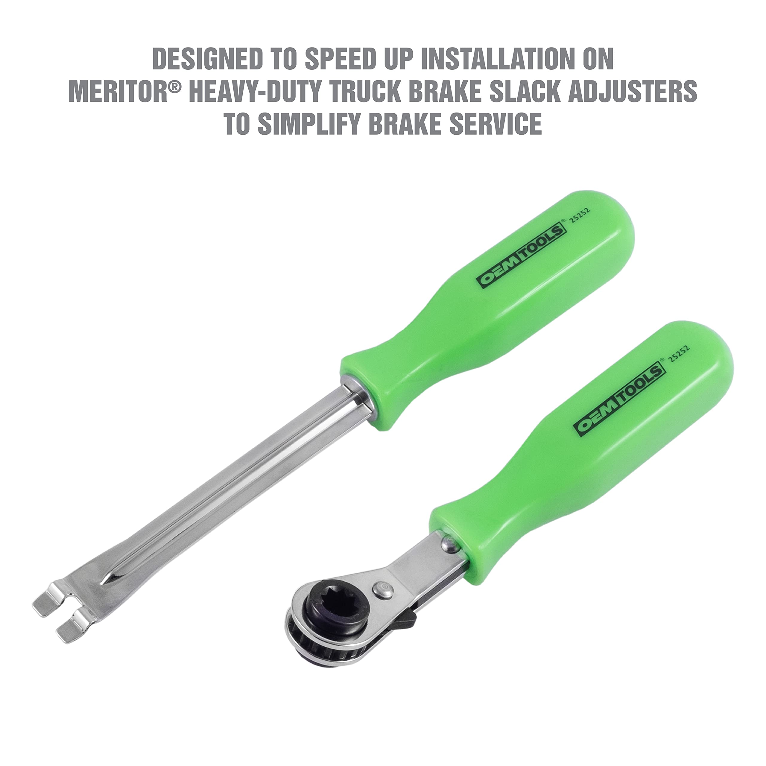 OEMTOOLS 25252 Automatic Slack Adjuster Tool & Wrench - Professional Brake Adjustment Kit for Semi Trucks & Trailers - Heavy Duty Air Brake Maintenance Tool for Truck Repair & Fleet Service