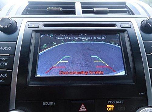 Toyota Camry SE XLE Backup Camera Kit (2012-2014) - OEM Factory Display Compatible - HD Night Vision Waterproof Rear View Camera - Easy Installation (Black) - Perfect for Parking & Reversing Safety