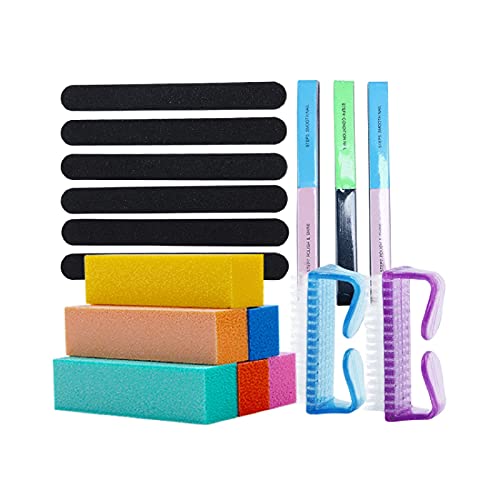 Strip Sanding Sponge & Nail Manicure Set with Tofu Block - Professional Nail Beauty Tools for Gel Polish Application (Multicolor, One Size) | Perfect for Home Manicures & Salon Nail Art