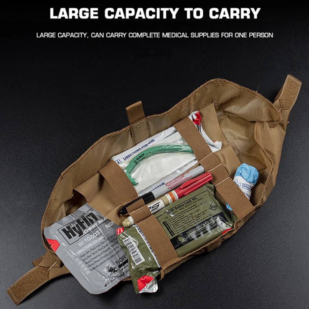 Tactical IFAK Roll Up EMT Waist Pouch - First Aid Kit for Emergency Medical Response, Outdoor Survival & Military Use