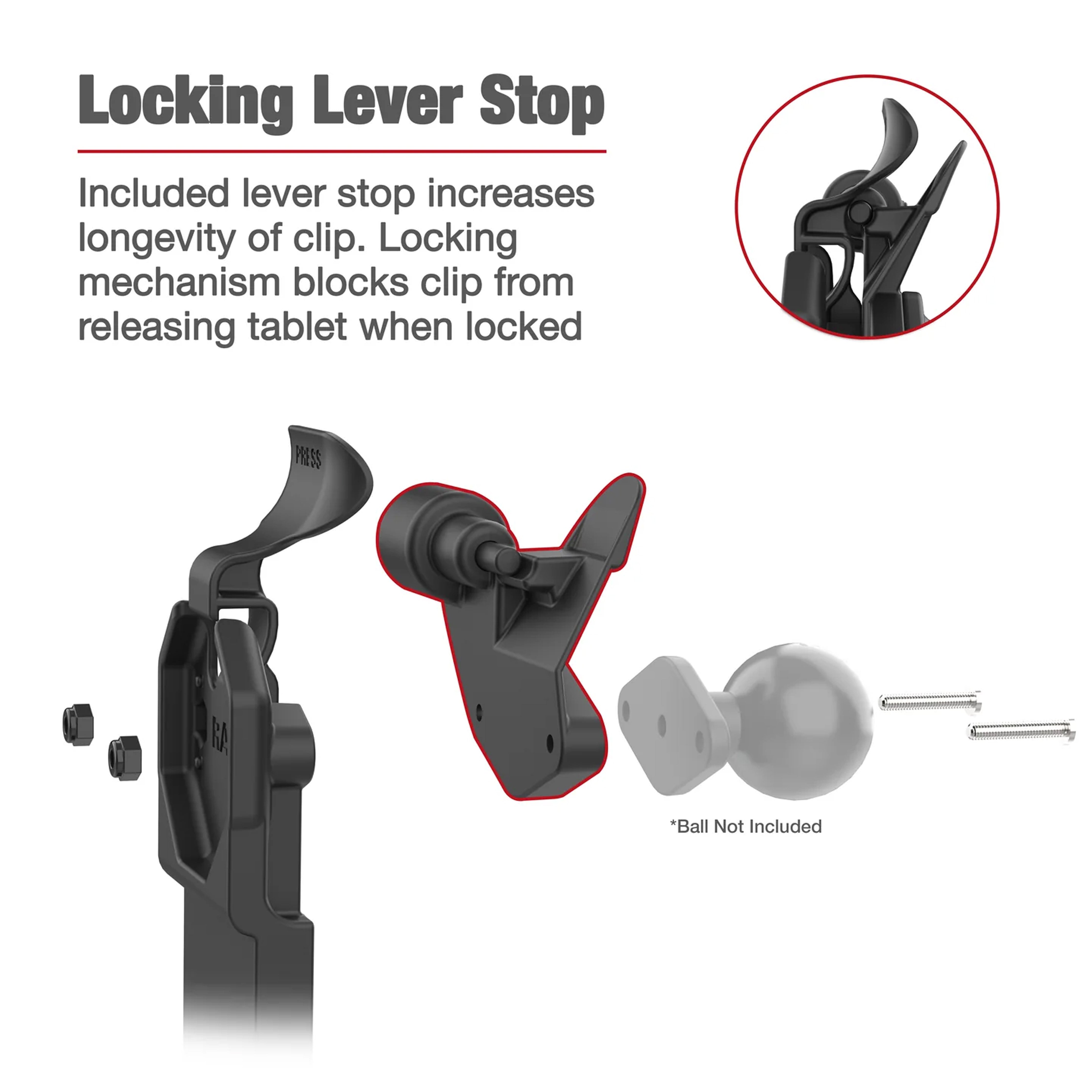 GDS® Uni Conn™ Left Locking Powered Dock with USB A & RJ45 Data Ports - Compatible with RAM Mounts (Model: GDS DOCKLL U1CP RJ45AU) | Perfect for Truck Drivers, Fleet Management & Mobile Workstations