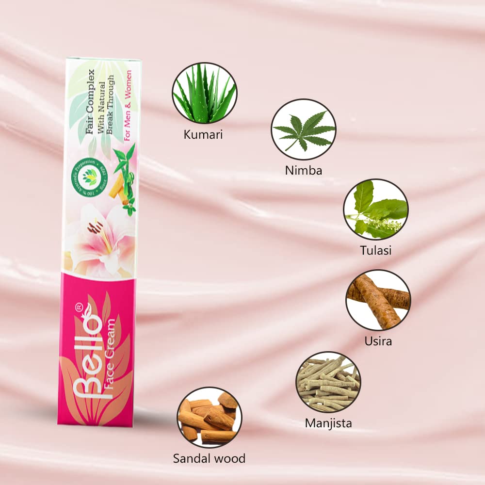 Bello Face Cream 30g (3-Pack) - Hydrating Moisturizer for Dry Skin | Day & Night Use for Glowing Complexion