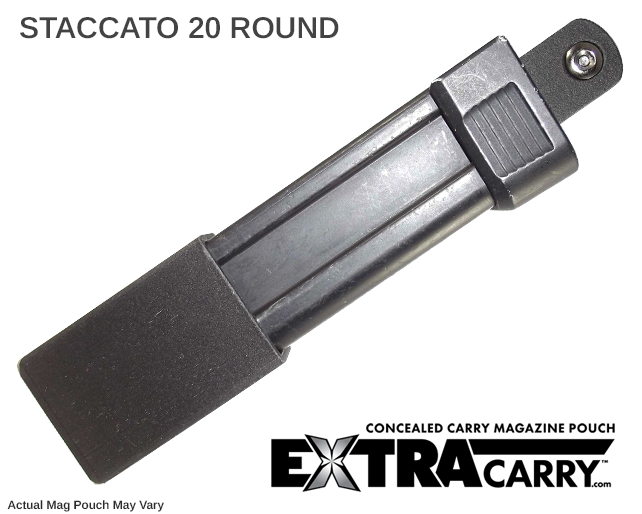 STACCATO 2011 20 Round Magazine Pouch - Durable Pistol Magazine Holder for Competitive Shooting & Range Training - Perfect for USPSA, IDPA & Tactical Use