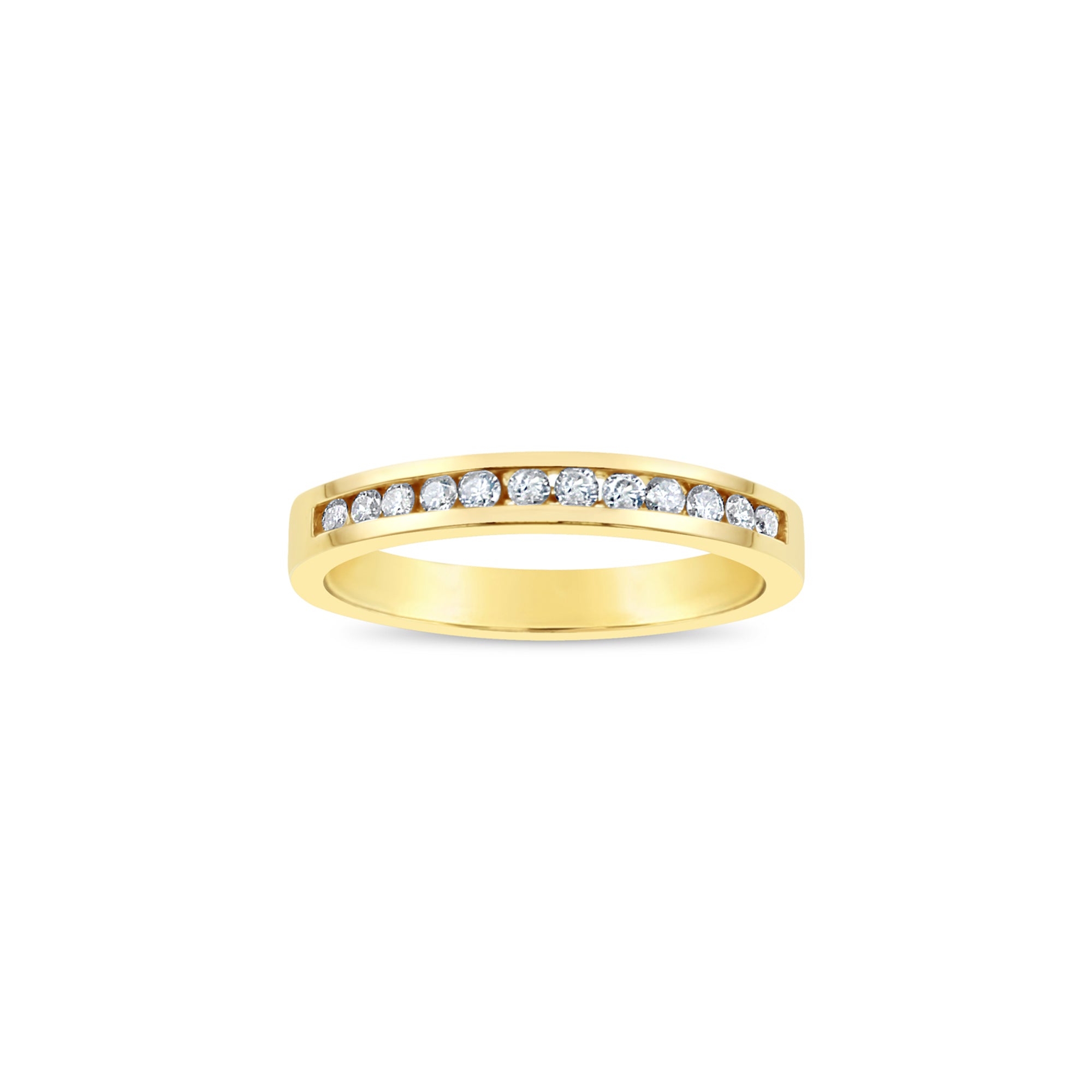 0.33 Carat Channel Set Diamond Band Ring - 14K White Gold Wedding Band for Women, Perfect for Engagement, Anniversary & Everyday Wear