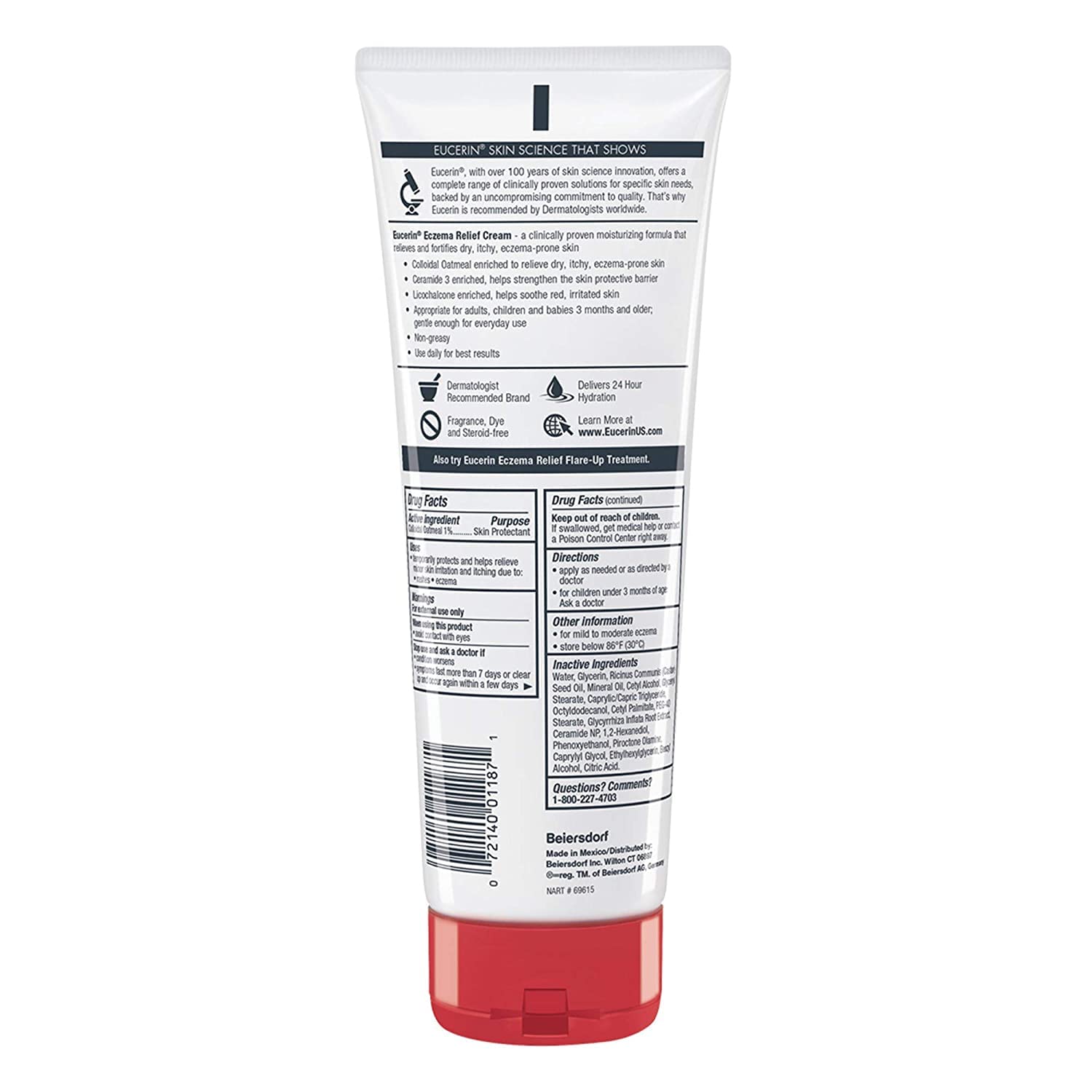 Eucerin Eczema Relief Body Cream 8 oz (Pack of 9) - Fragrance-Free Moisturizing Lotion for Dry, Itchy Skin - Perfect for Daily Use & Sensitive Skin Care Routine