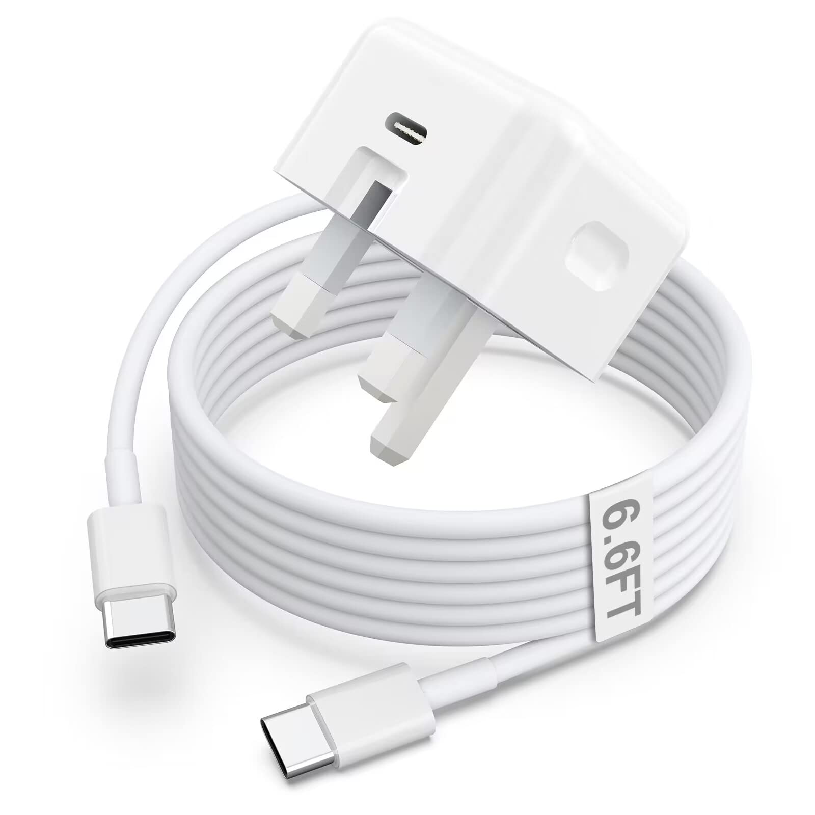20W USB C Fast Charger & Power Adapter with 2M Cable - Compatible with iPad Pro 12.9