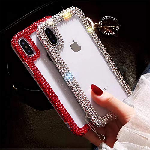Bonitec Jesiya iPhone 12 Case - 3D Glitter Sparkle Bling Cover with Rhinestone Diamond Design | Luxury Shiny Crystal Clear Protective Bumper | Perfect for Parties, Weddings & Special Occasions