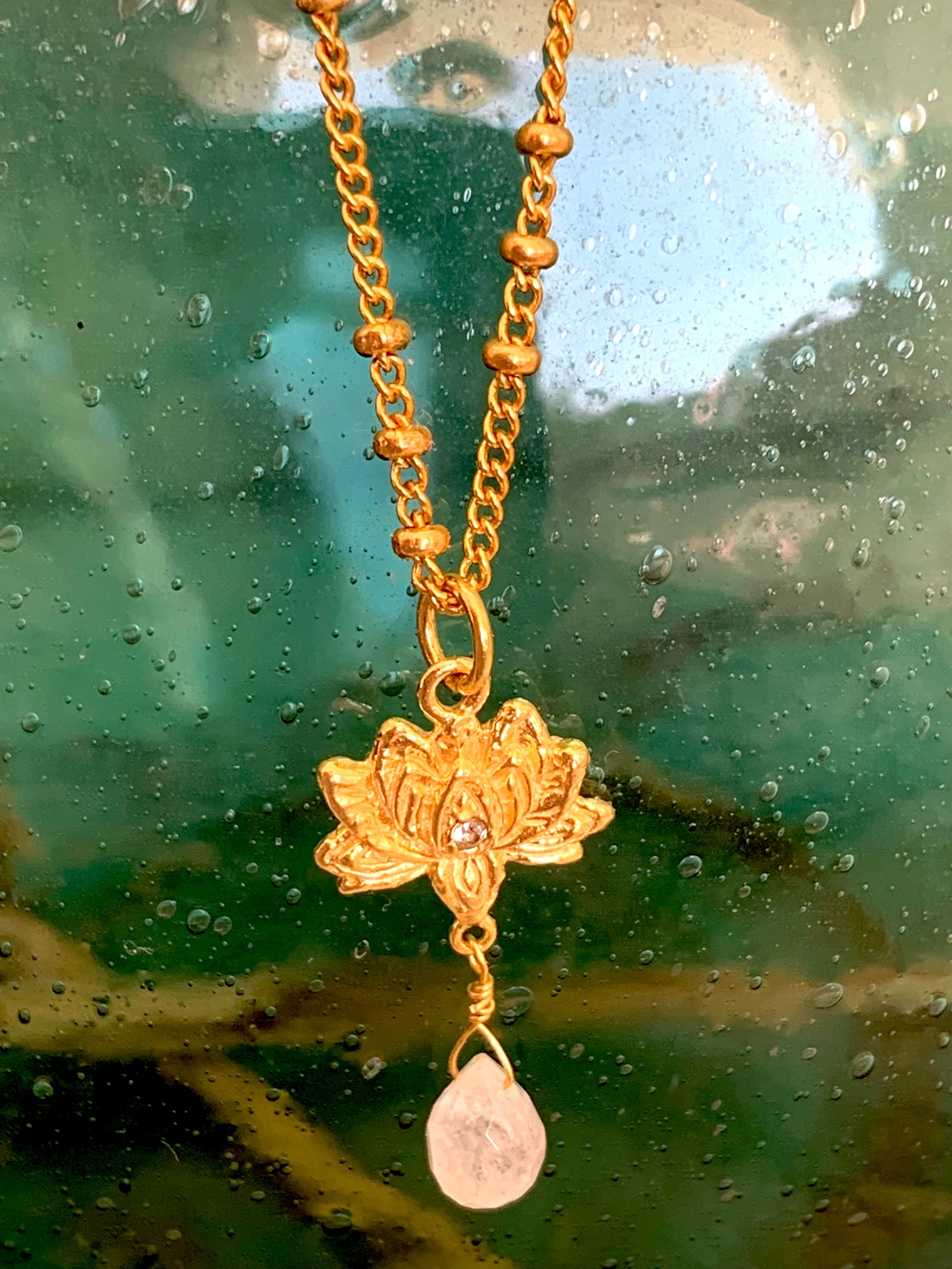 Lotus Necklace for Strength & Empowerment - Spiritual Jewelry for Women, Yoga & Meditation Accessory, Meaningful Gift for Her