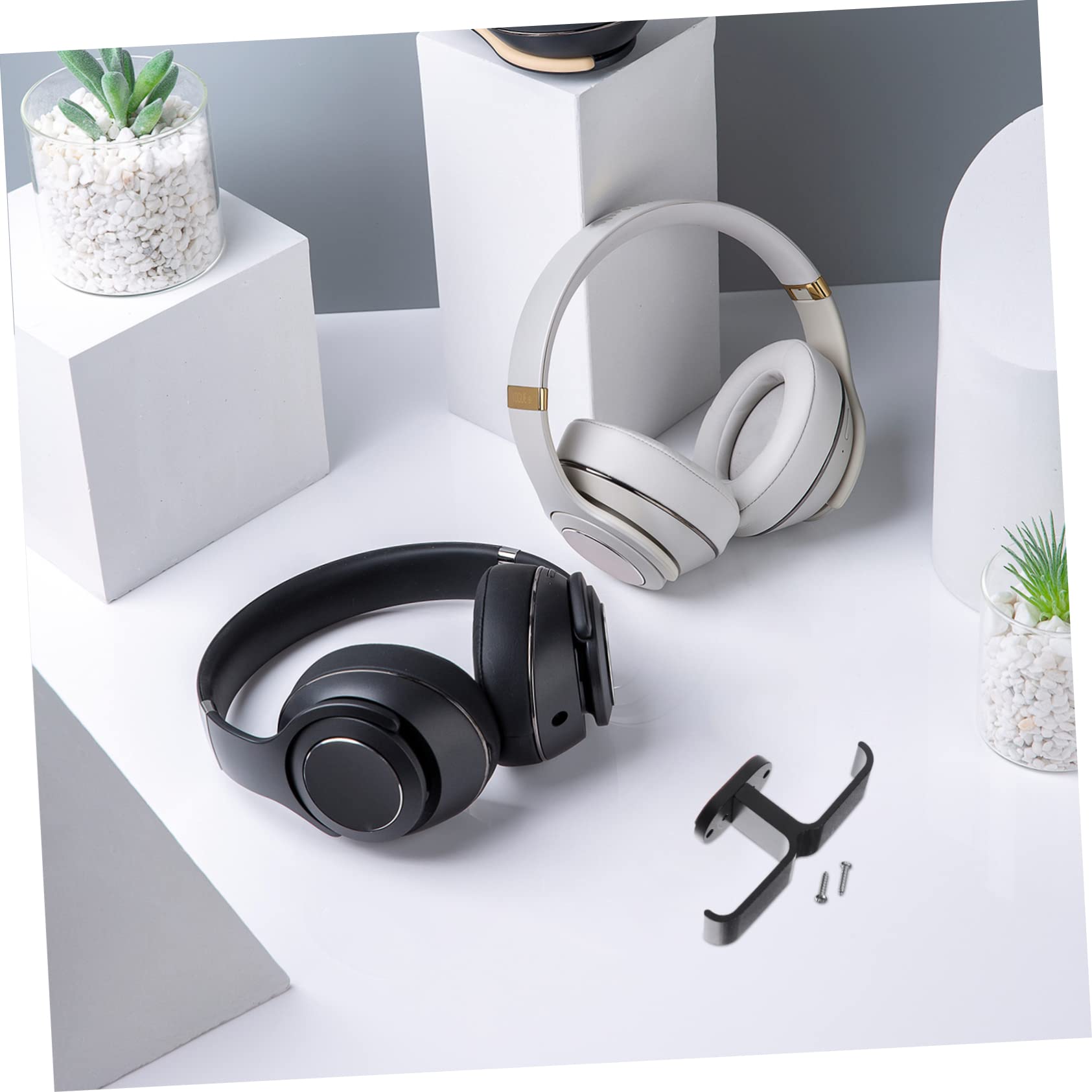 OSALADI 5-Pack Headphone Stand with Hook - Universal Headset Holder for Gaming, Office & Home - Space-Saving Headphone Hanger for Desk, Wall Mount & Cable Management