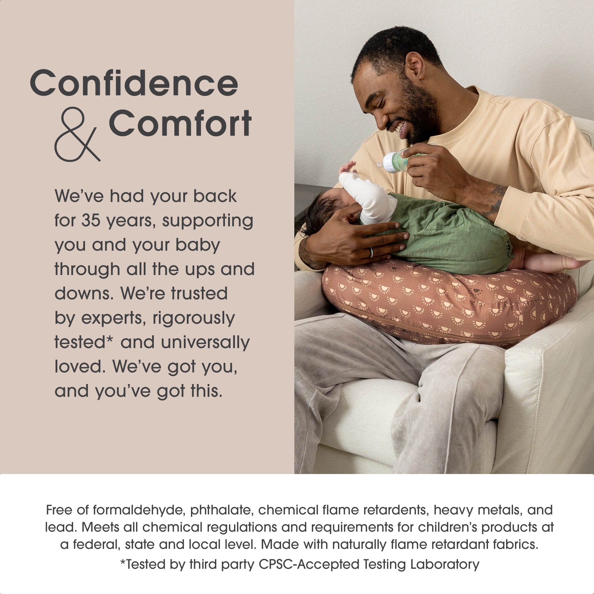 Boppy Original Nursing Pillow and Infant Support - Perfect for Breastfeeding, Bottle Feeding & Tummy Time - Soft, Comfortable & Ergonomic Design for Newborns & Babies