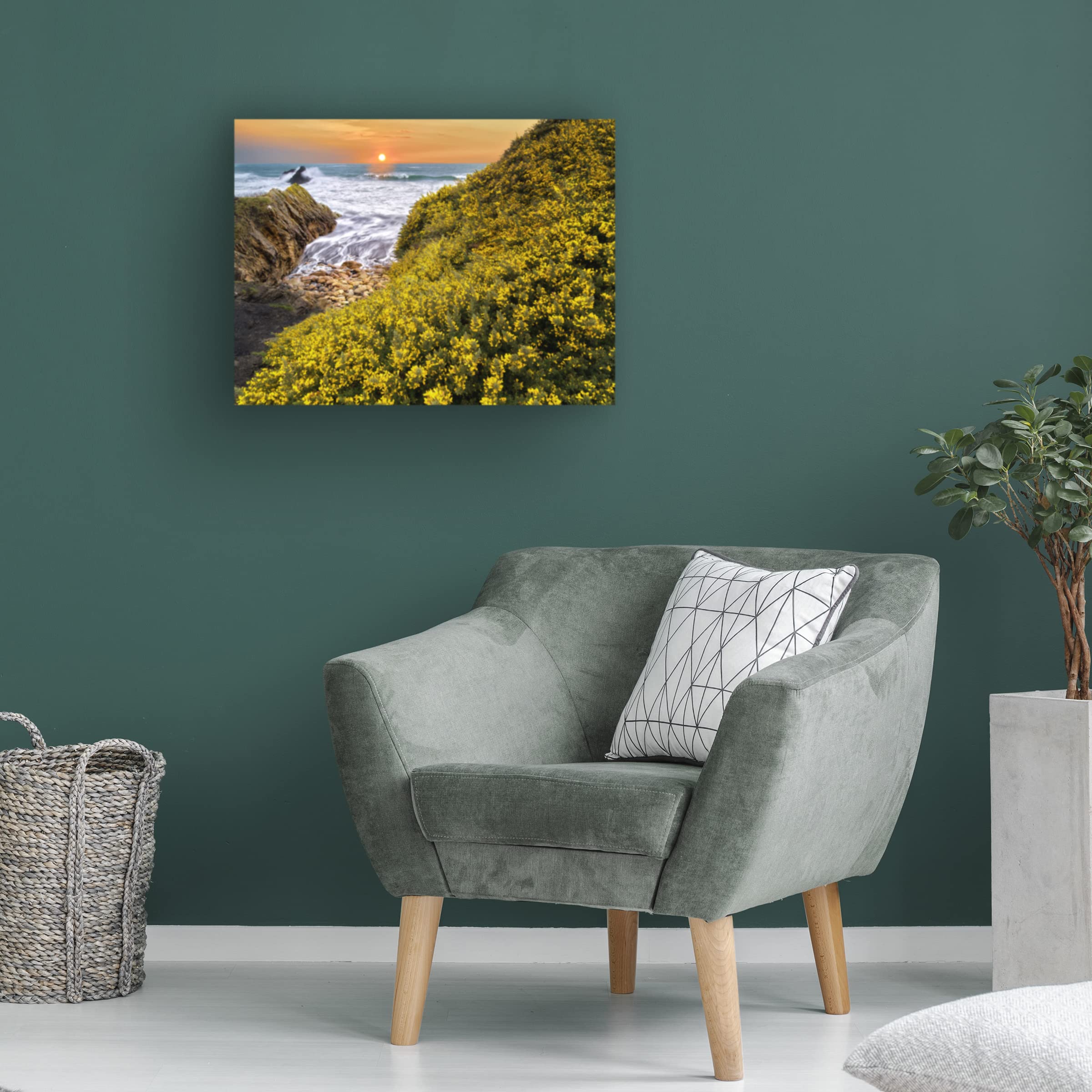 Dennis Frates 'Cliffs 2' Canvas Wall Art Print - Stunning Landscape Painting for Living Room, Bedroom & Office Decor
