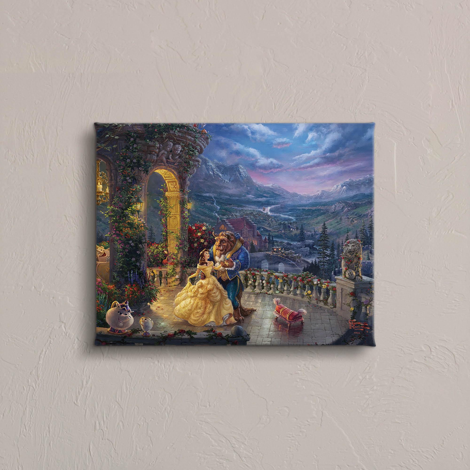 Thomas Kinkade Disney Beauty and The Beast Painting - 8