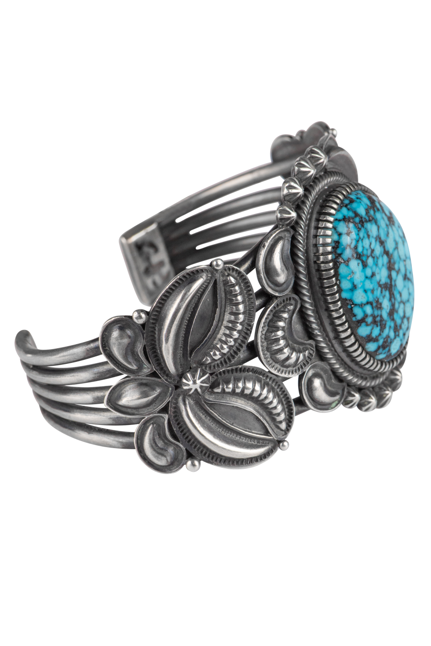 Handmade Silver & Turquoise Statement Bracelet for Women | Boho Chic Jewelry Gift for Her | Perfect for Parties, Weddings & Everyday Wear