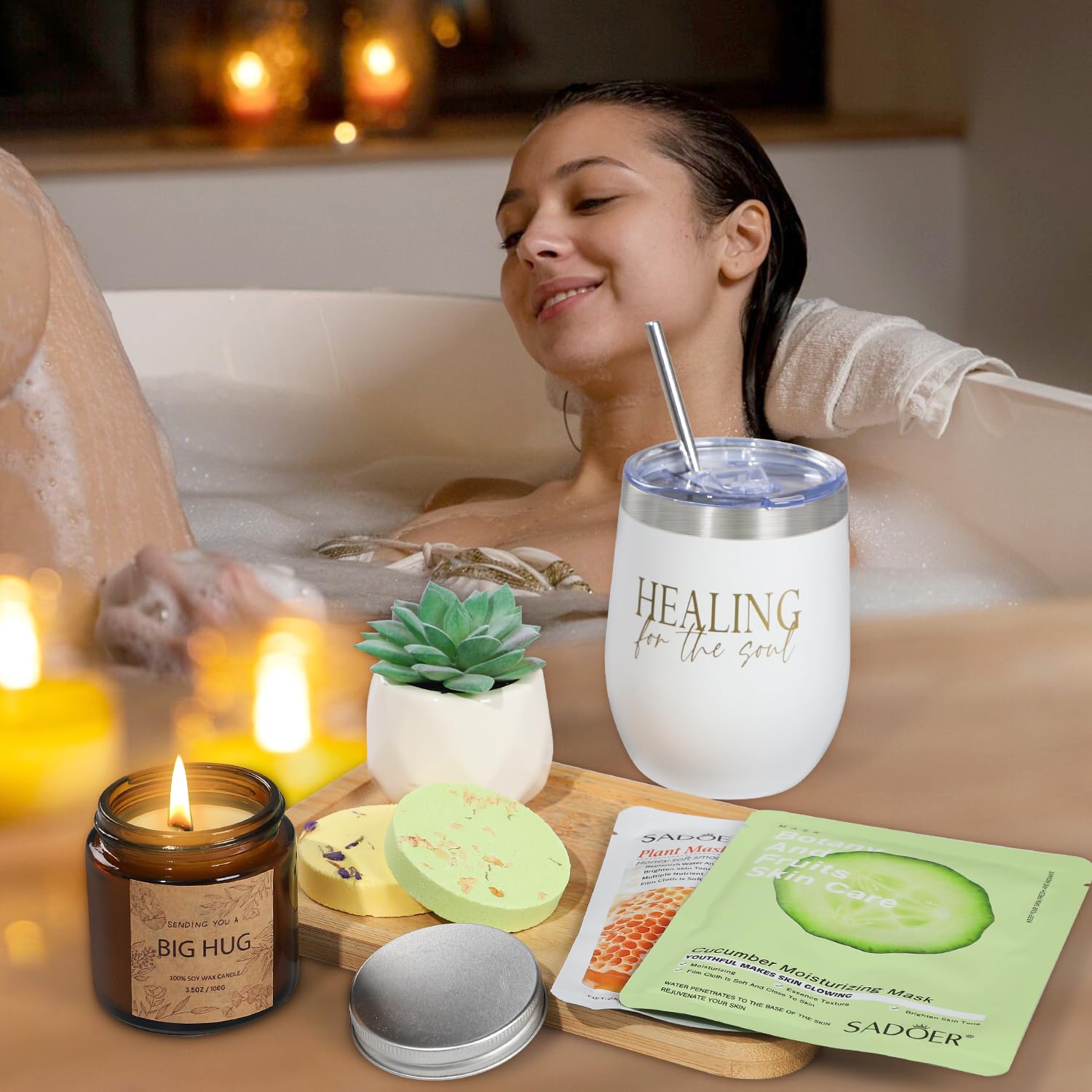 Thinking of You Care Package for Women - Get Well Soon Gift Basket for Sick Friend After Surgery, Sympathy & Self-Care Spa Gifts | Perfect for Recovery, Hospital Stay, and Comforting Loved Ones