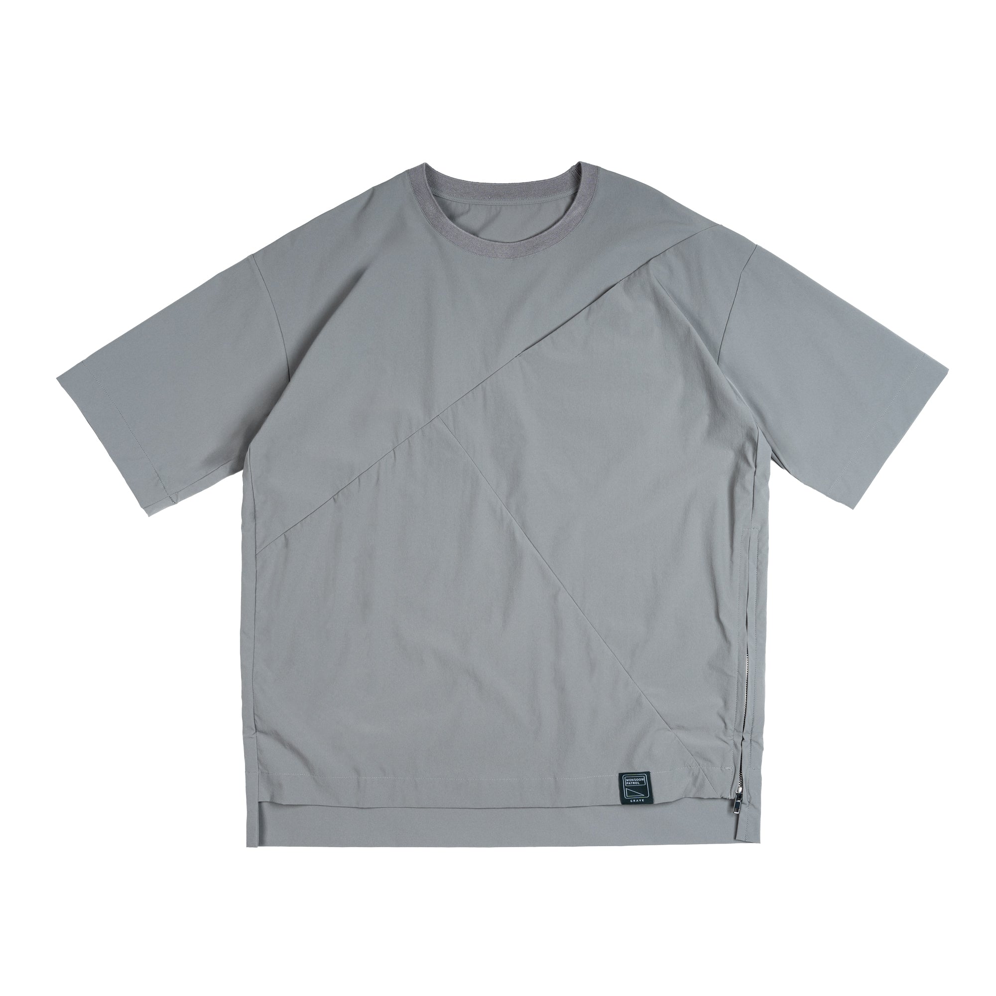 Graye Cut and Sew Top 'Cement' - Women's Casual Short Sleeve T-Shirt for Everyday Wear, Street Style & Layering Outfits