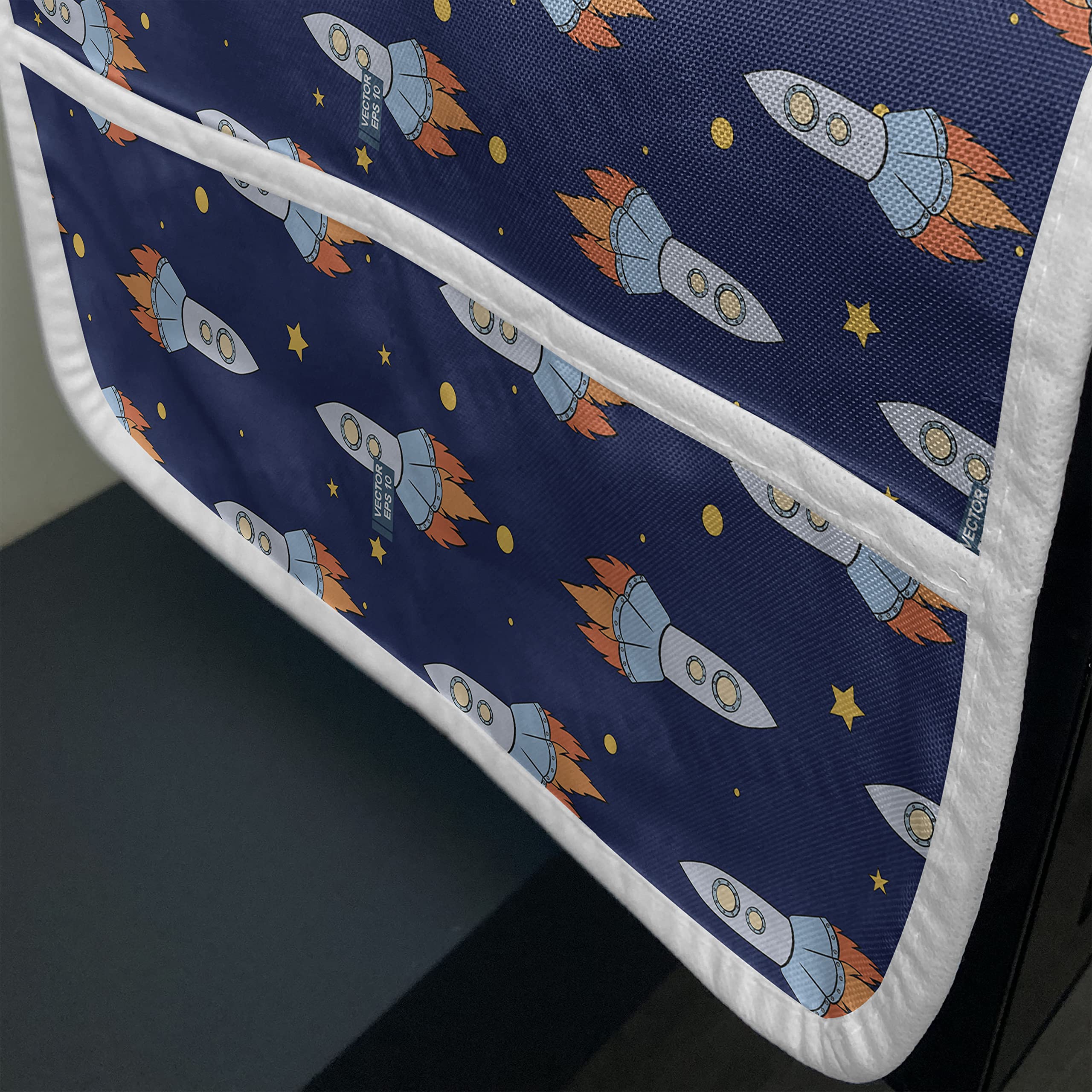 Ambesonne Space-Themed Microwave Cover - Waterproof Kitchen Organizer with Pockets, 36