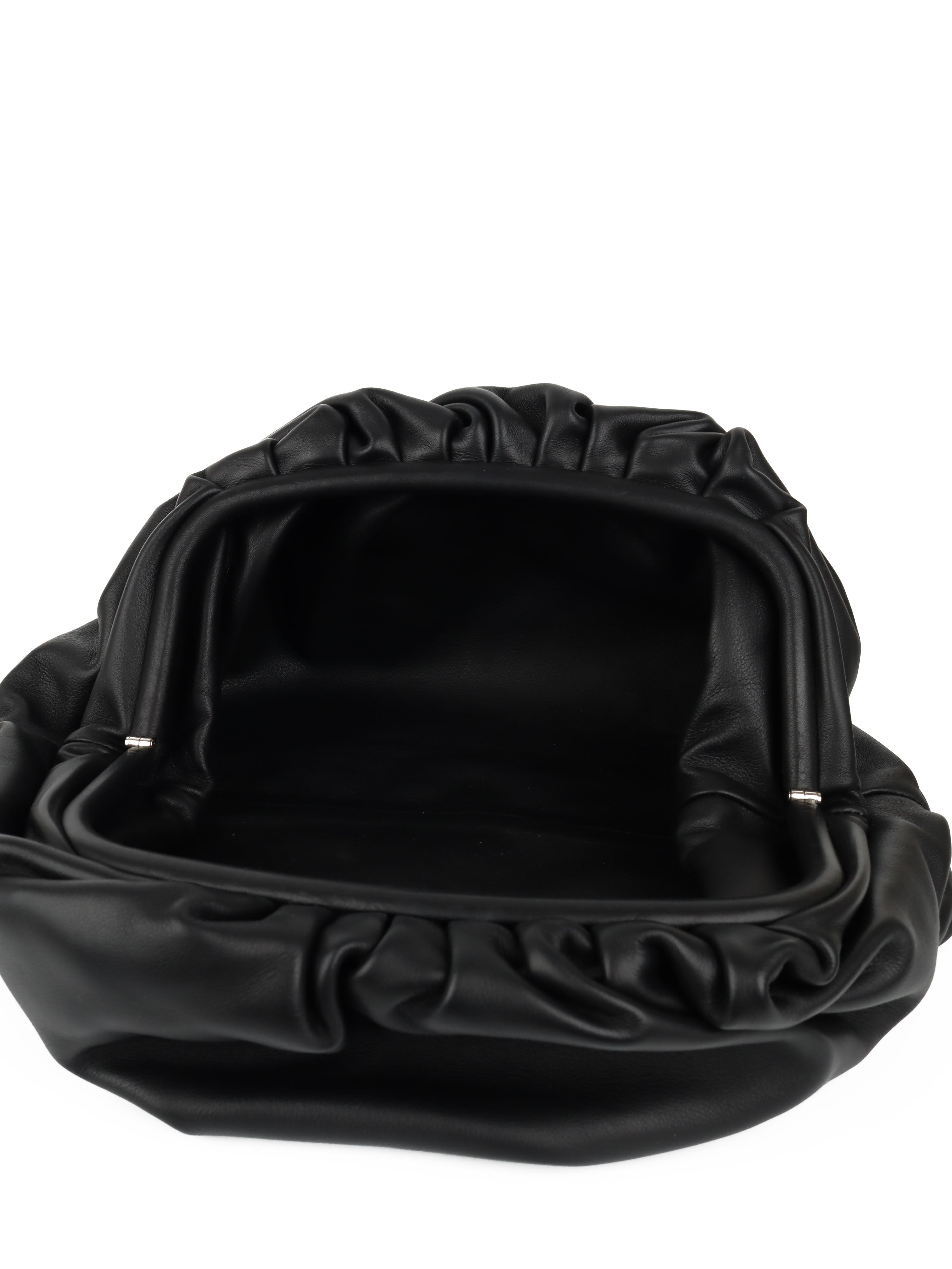 Bottega Veneta Large Black The Pouch Bag - Luxury Leather Shoulder Handbag for Women, Perfect for Evening Parties, Date Nights & Special Occasions