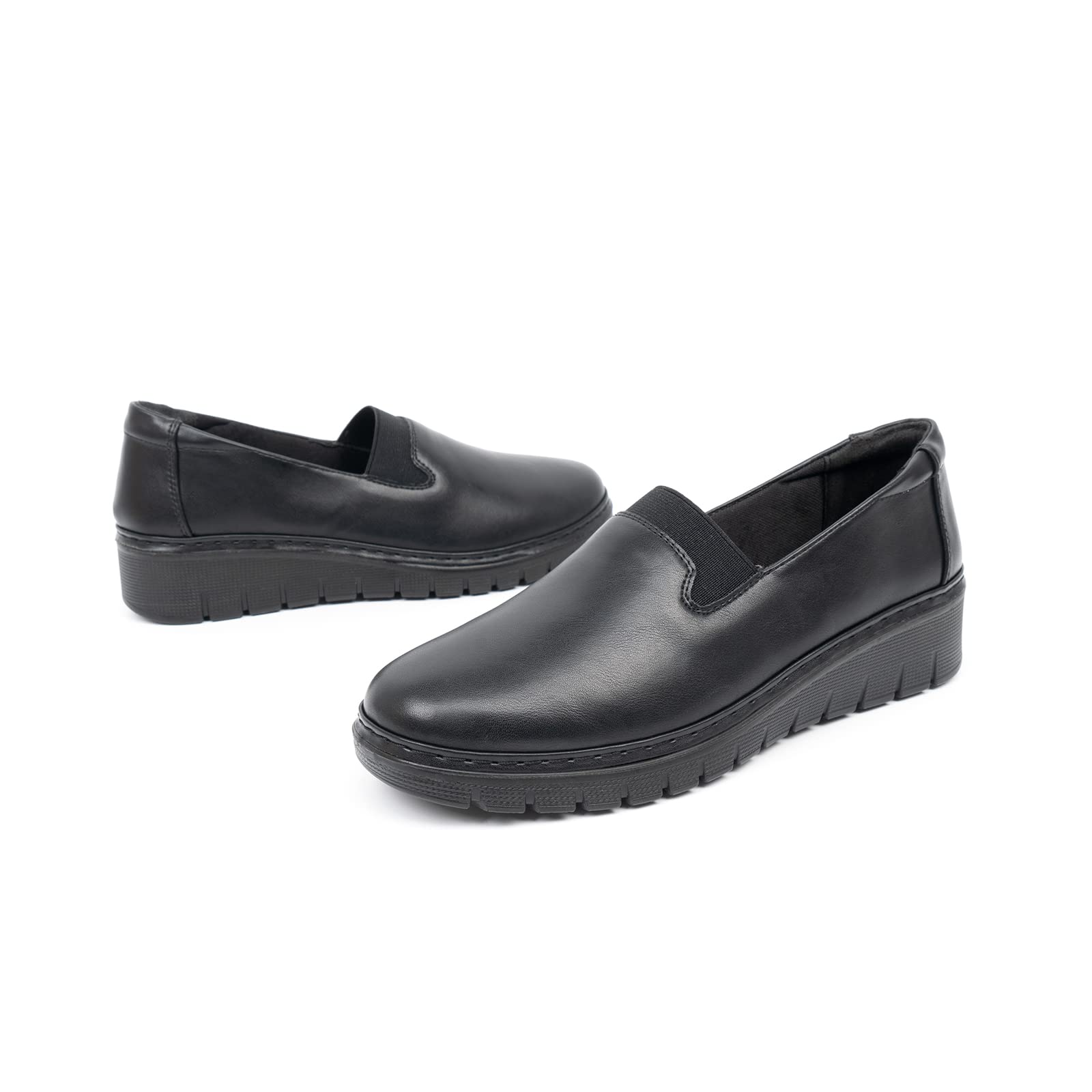 VJH Comfort Women's Loafers - Round Toe Slip-On Walking Shoes with Arch Support for All-Day Comfort | Perfect for Work, Travel & Casual Wear