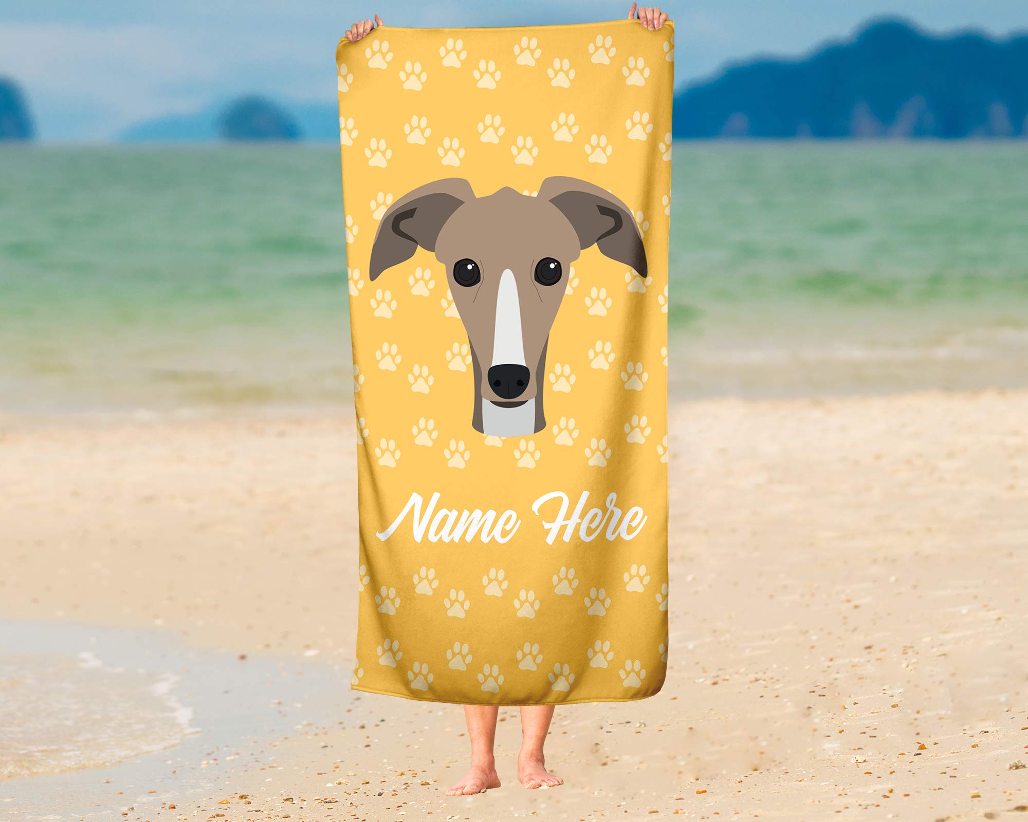 Custom Italian Greyhound Beach & Bath Towels - Large & Medium Sizes for Adults & Kids | Personalized Dog Towels for Travel, Pool, Spa & Home Use