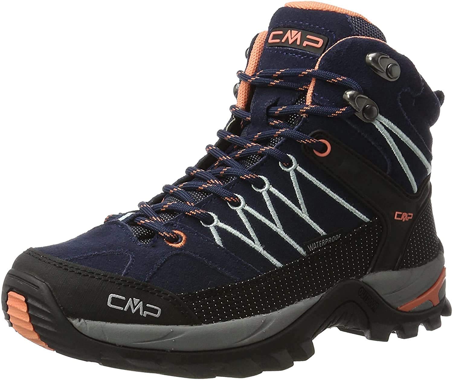 CMP Women's Rigel Mid Waterproof Hiking Boots - Lightweight Trekking Shoes for Outdoor Adventures, Trail Walking & Camping
