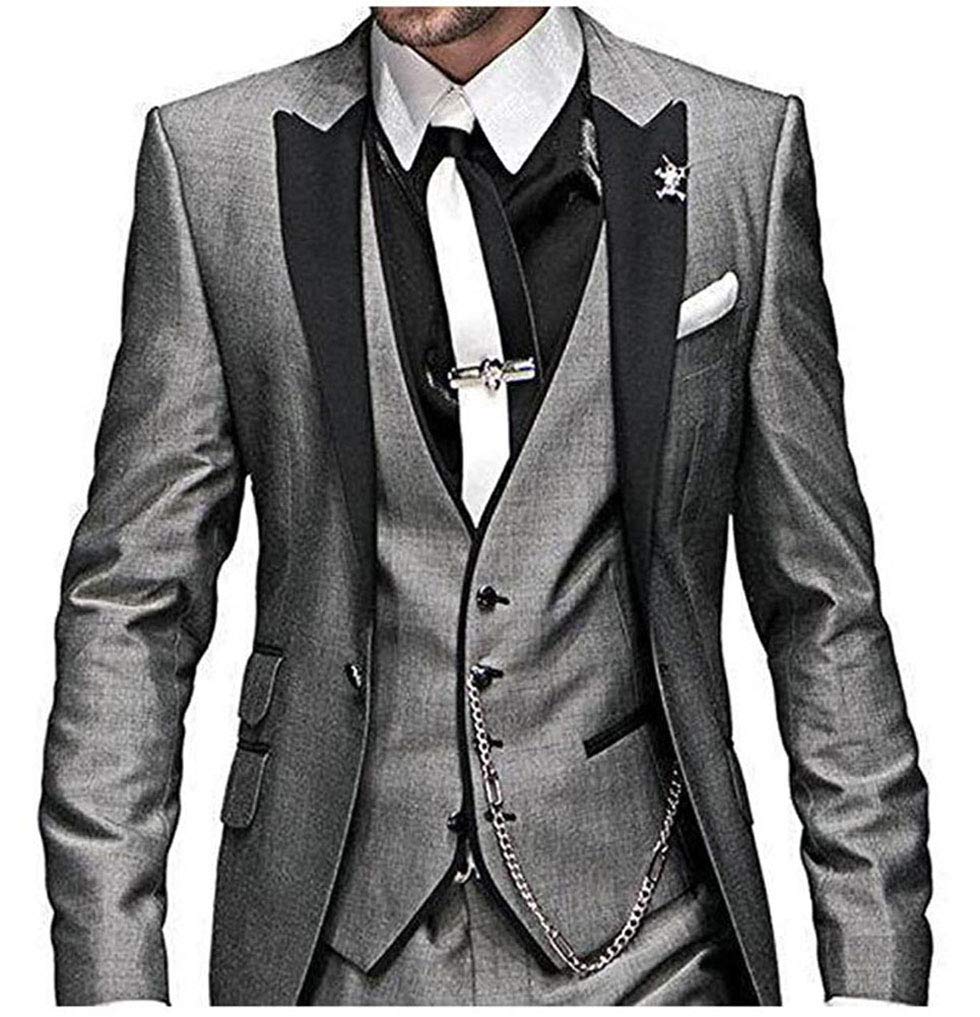 3-Piece Green Wedding Suit for Men - One Button Notch Lapel Groom Tuxedo | Perfect for Formal Weddings, Prom & Special Occasions