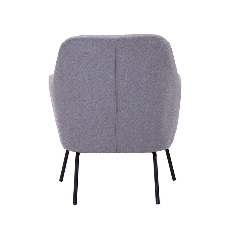 LUCIAN Modern Lounge Chair in Pewter Grey - Stylish Comfort for Living Room, Bedroom, or Office