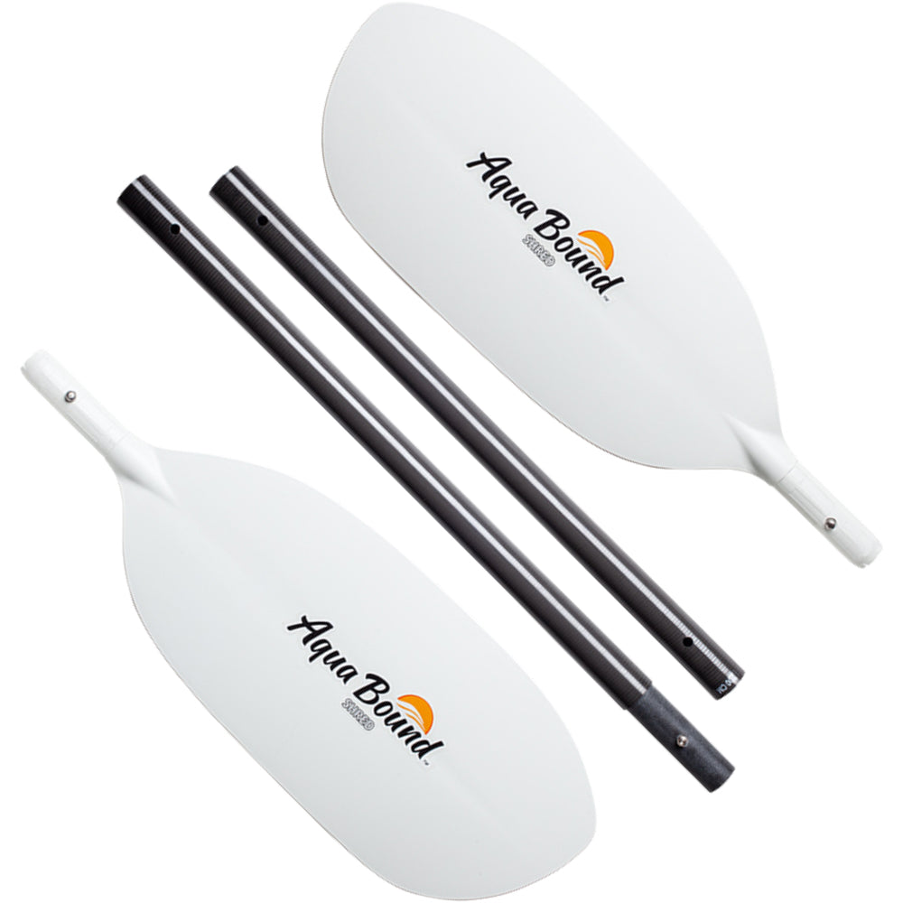 Aqua Bound Shred Hybrid 4-Piece Whitewater Kayak Paddle - Lightweight Carbon Fiber Shaft with Durable Nylon Blades for River Rafting & Kayaking Adventures