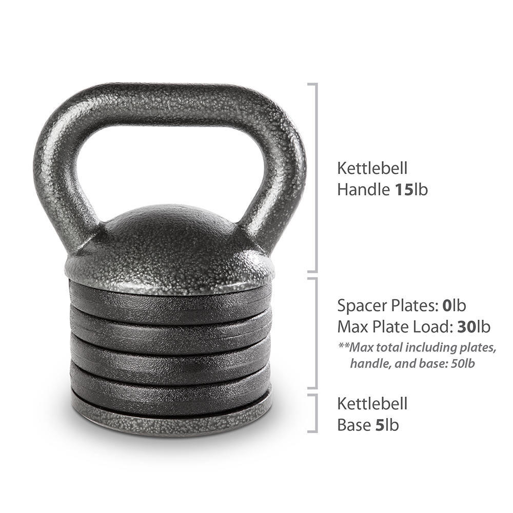 Apex Adjustable Kettlebell APKB 5009 - Black Weight Set for Home Gym, Strength Training & Full Body Workouts - Perfect for CrossFit, HIIT & Functional Fitness