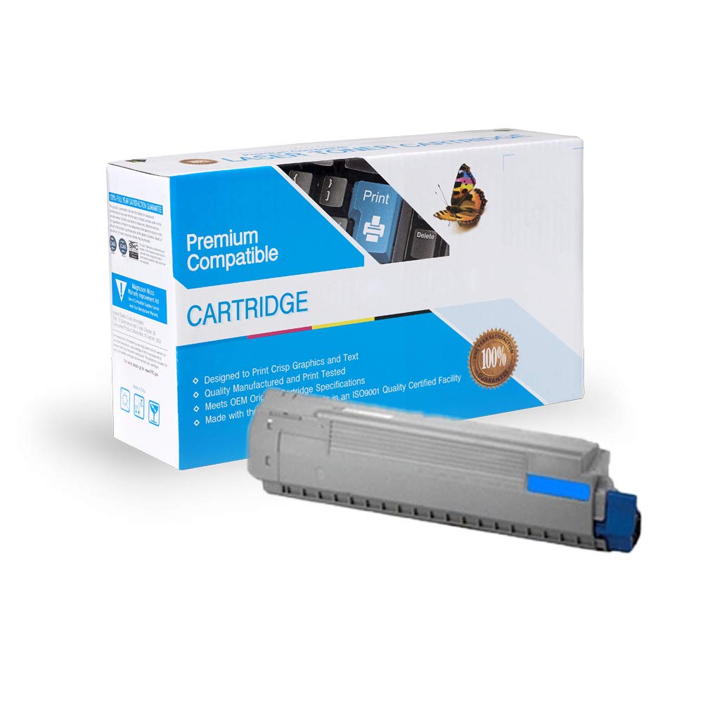 OKI Okidata 44844511 Compatible Cyan Toner Cartridge - High-Quality Laser Printer Replacement for Office & Home Printing Needs