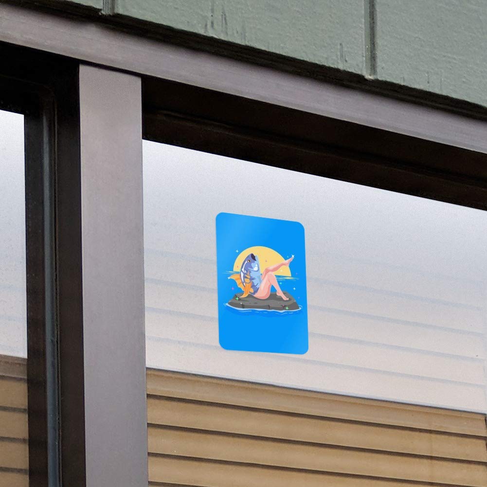 Funny Reverse Mermaid with Tuna Head Sign - Unique Home & Office Decor for Coastal Theme, Beach House, or Nautical Business - Novelty Wall Art for Mermaid Lovers