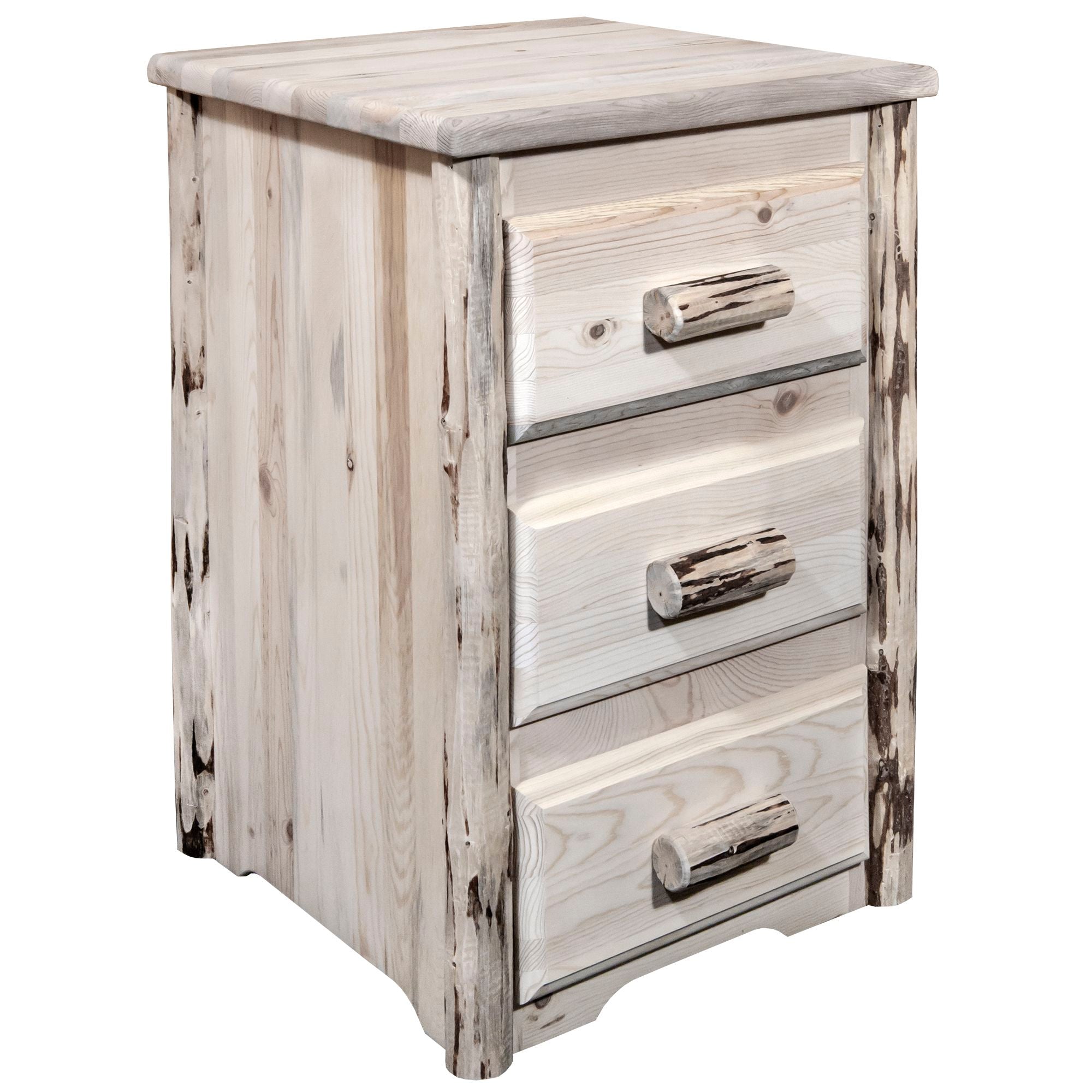 Montana Nightstand with 3 Drawers - Solid Wood Bedside Table for Bedroom Storage | Perfect for Small Spaces, Apartments & Guest Rooms